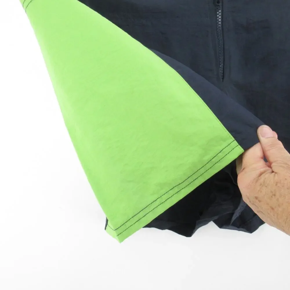Nautica Swim Trunks Shorts Men XL Green Charcoal Nylon Front Zip
